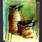 2001Glissement 3, huile et résine, 37x45cm